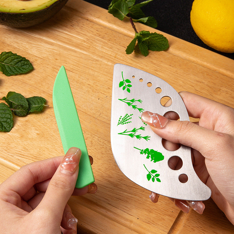 Stainless Steel Herb Stripper & Leaf Cutter