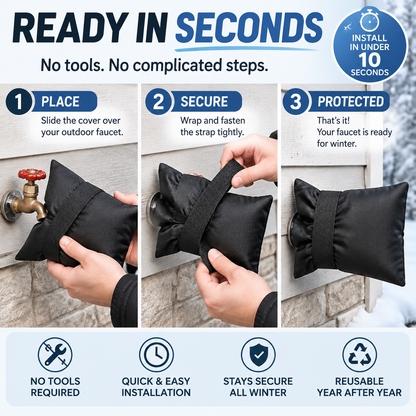 ❄️ Winter Faucet Covers — Protect Outdoor Faucets From Freezing & Costly Repairs