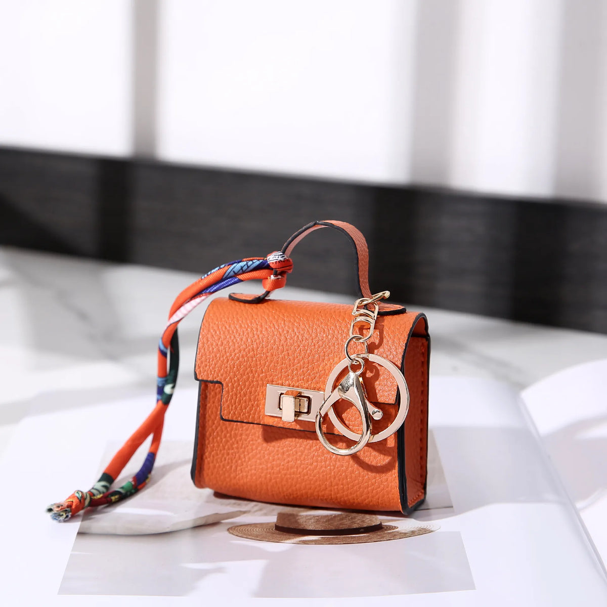 Mini Square Bag Pendant Keychain