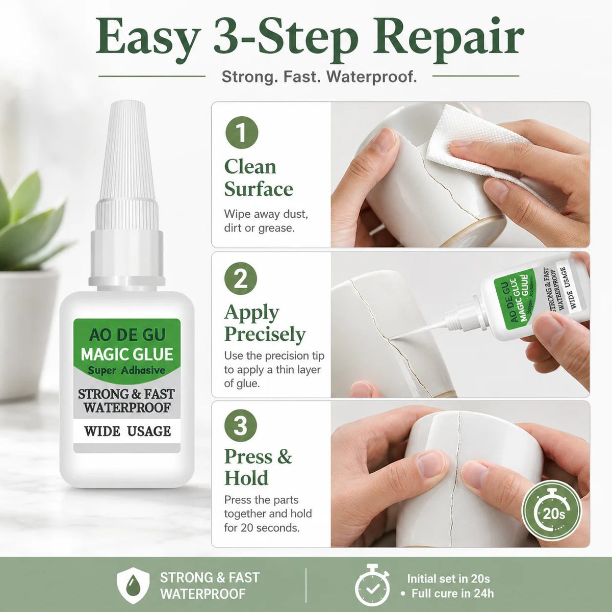 🔥BUY 1 GET 1 FREE(2PCS) -🔥 Fast-Setting CA Glue Kit – Industrial Strength Instant Bond