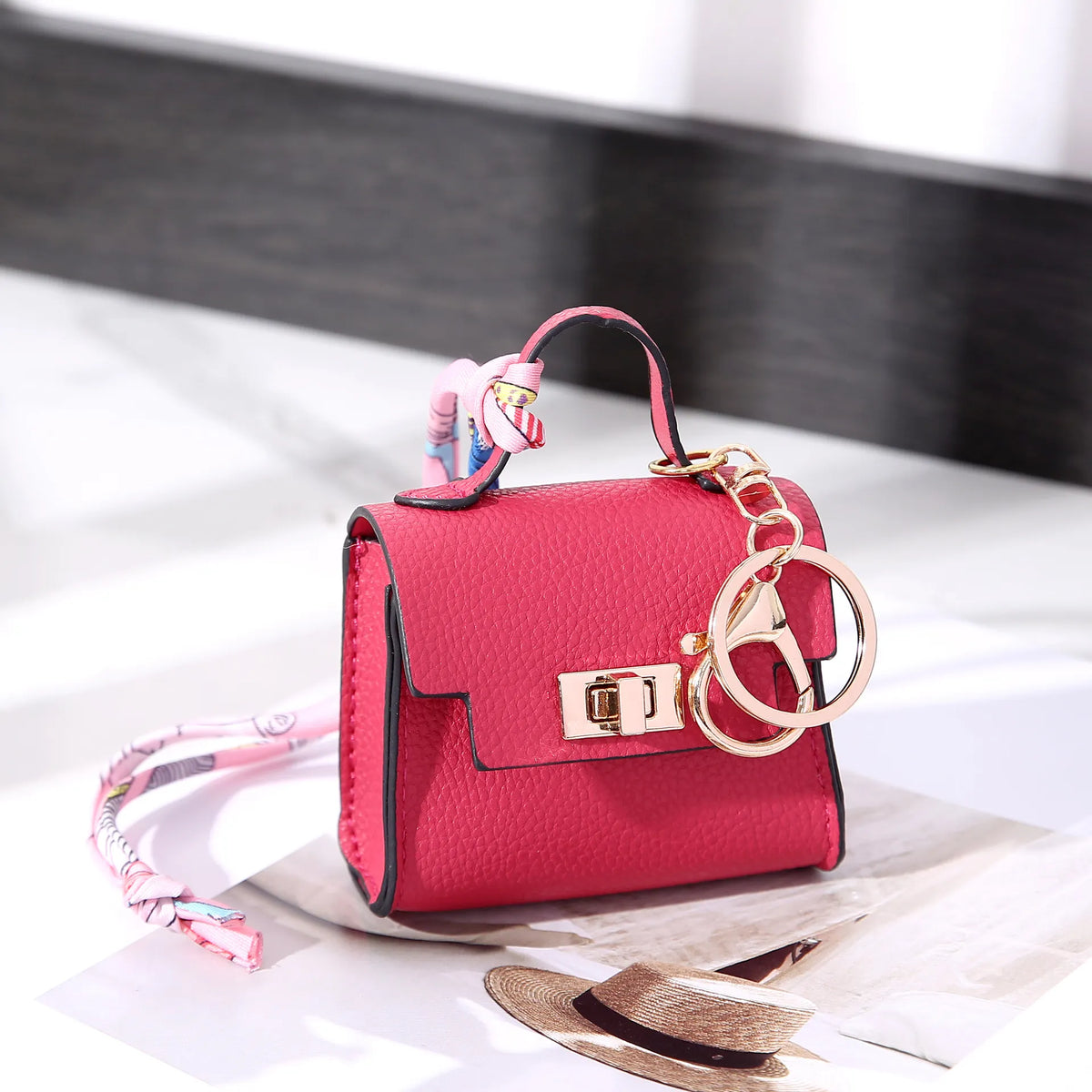 Mini Square Bag Pendant Keychain