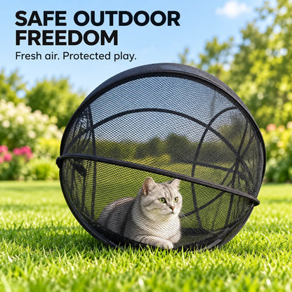 Pop Up Cat Playpen | 32-Inch Breathable Mesh Enclosure for Indoor & Outdoor Use