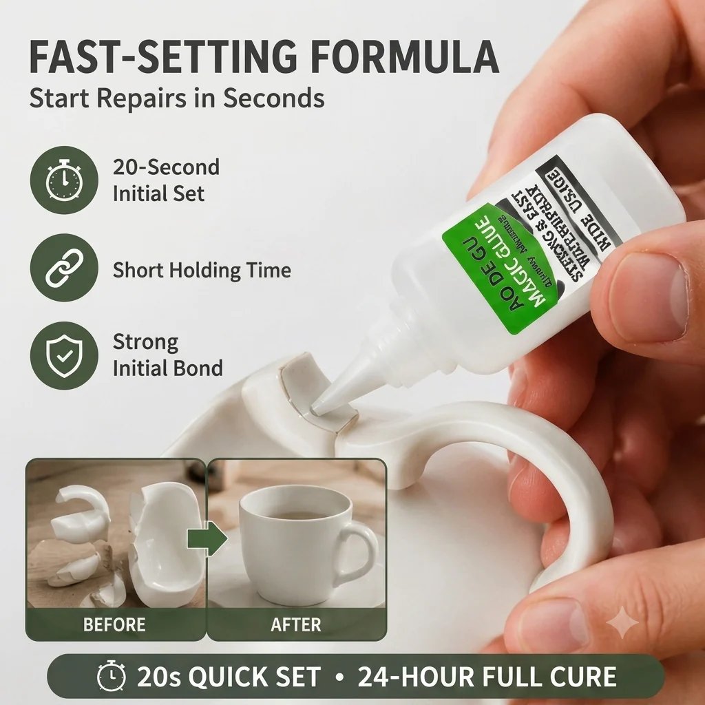 🔥BUY 1 GET 1 FREE(2PCS) -🔥 Fast-Setting CA Glue Kit – Industrial Strength Instant Bond