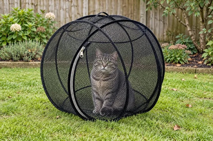 Pop Up Cat Playpen | 32-Inch Breathable Mesh Enclosure for Indoor & Outdoor Use